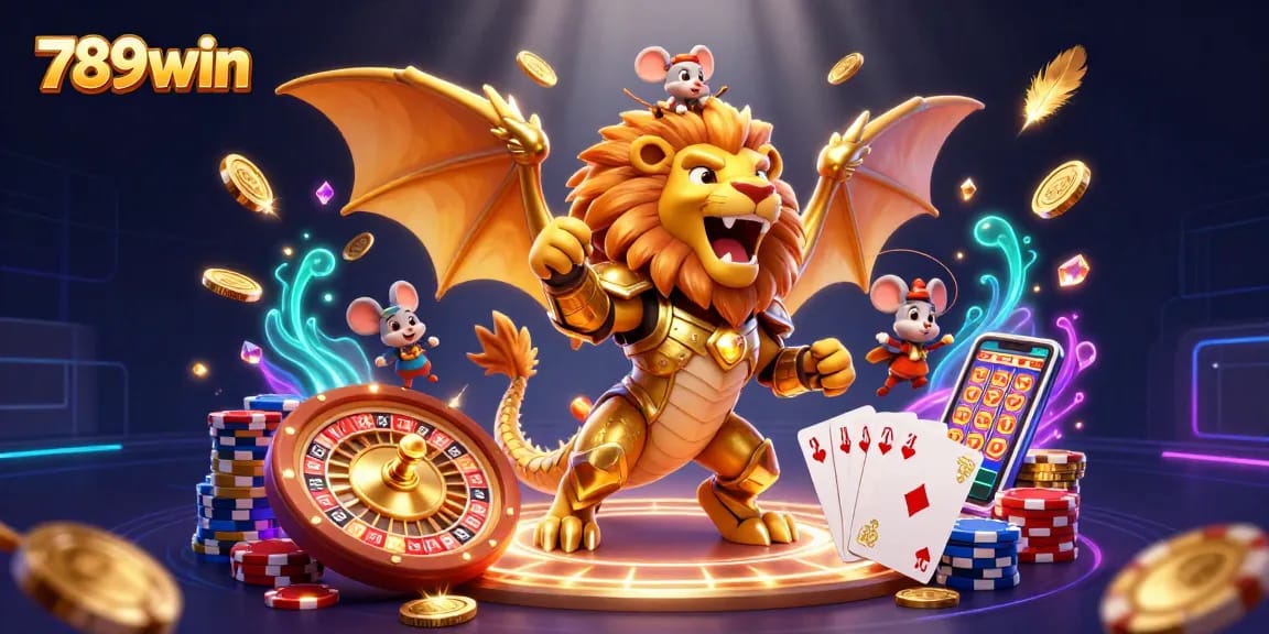 Experience the thrill of 789win with dynamic casino action featuring golden coins and vibrant gaming elements.