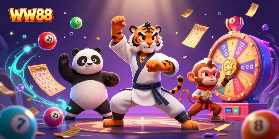 Win big with WW88 as the kung fu tiger master leads the way in fun and dynamic gambling.