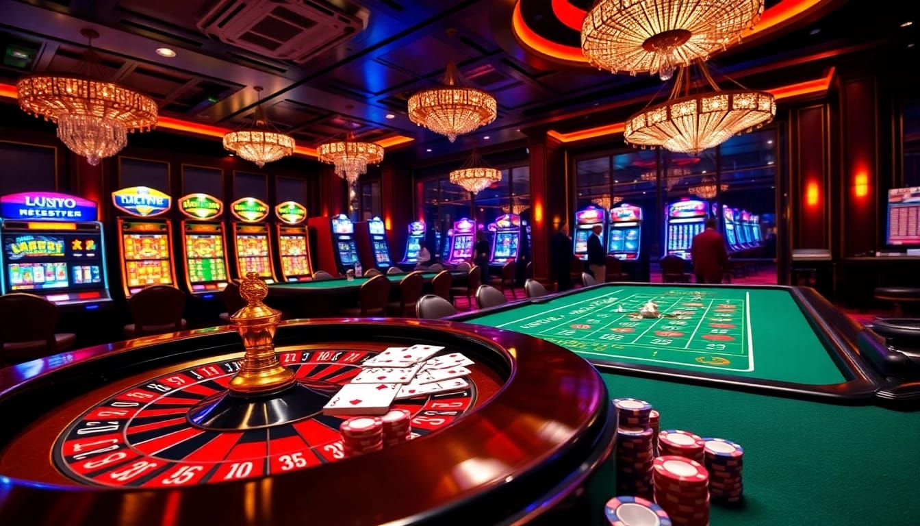 Trải nghiệm những màn chơi đầy kịch tính tại LUCK8 và LUCKY8, với roulette và các máy đánh bạc sống động.