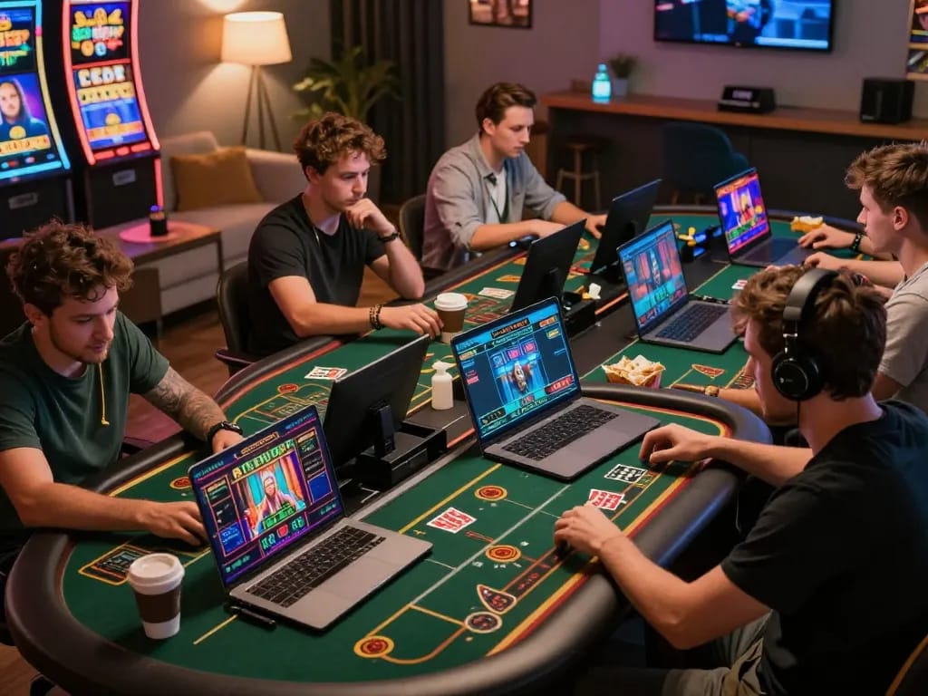 People enjoying online gaming at home with 88FC casino app on modern devices