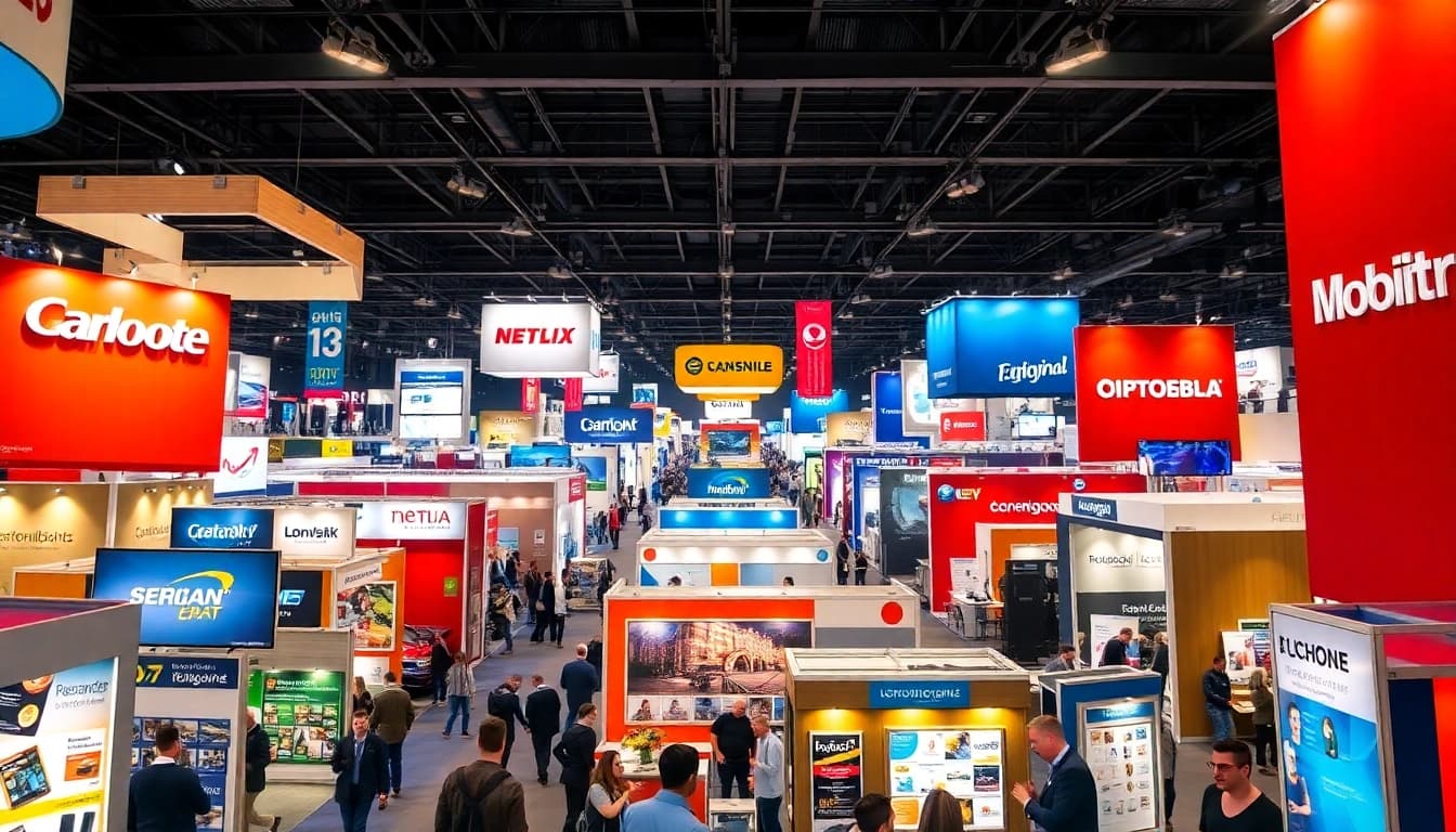 Showcasing stunning displays from top exhibition companies UK at a trade show.