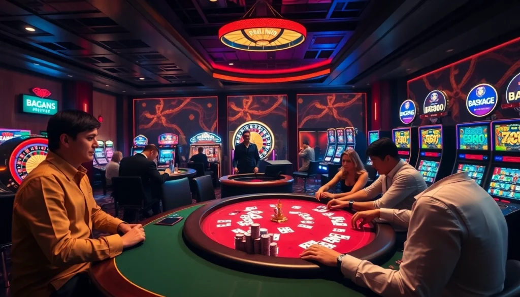 Experience thrilling gaming excitement with stunning visuals from https://bj88b.com/ featuring poker tables and roulette wheels.