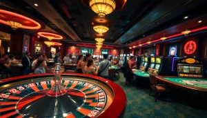 Experience the thrill of the most reliable casinos, Nhà cái uy tín nhất, with colorful slot machines and excited players.