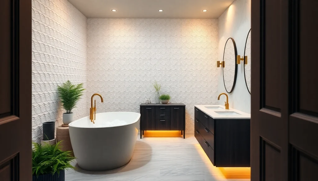 Beautifully renovated serene bathroom featuring luxurious fixtures by a Bathroom Remodeling Contractor.