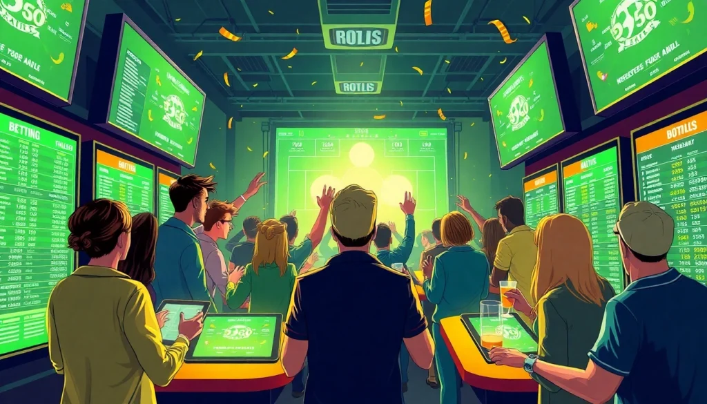 Experience sales gamification through an exciting sports betting environment with interactive displays.