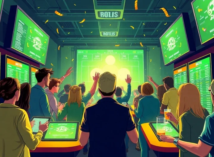Experience sales gamification through an exciting sports betting environment with interactive displays.