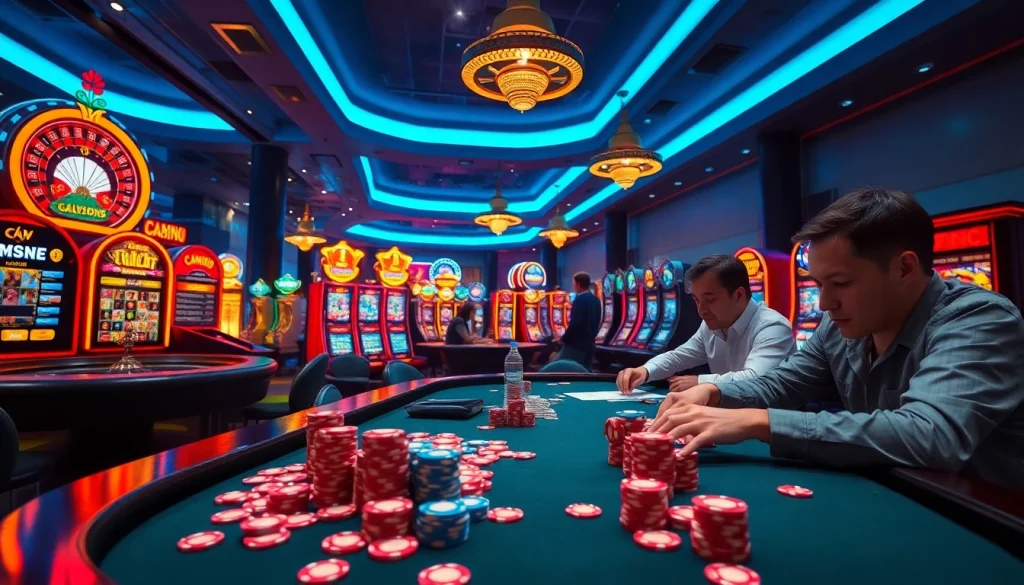 CM88 gaming experience captivates players at a roulette table in a vibrant casino.