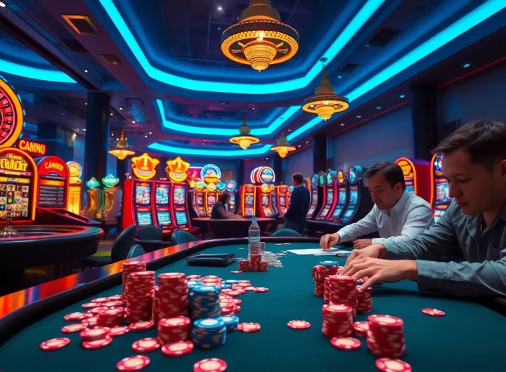 CM88 gaming experience captivates players at a roulette table in a vibrant casino.