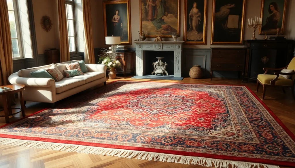 Showcasing a Tappeto persiano Milano, this exquisite Persian rug enhances the elegance of a chic interior.