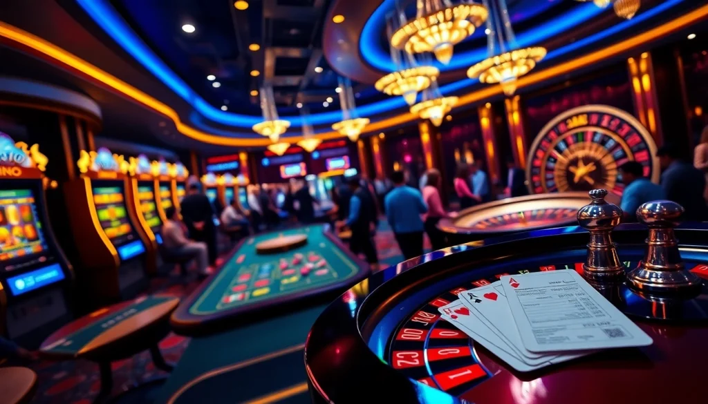 Engaging scene of online gambling at nhà cái sv66 with vibrant casino elements.