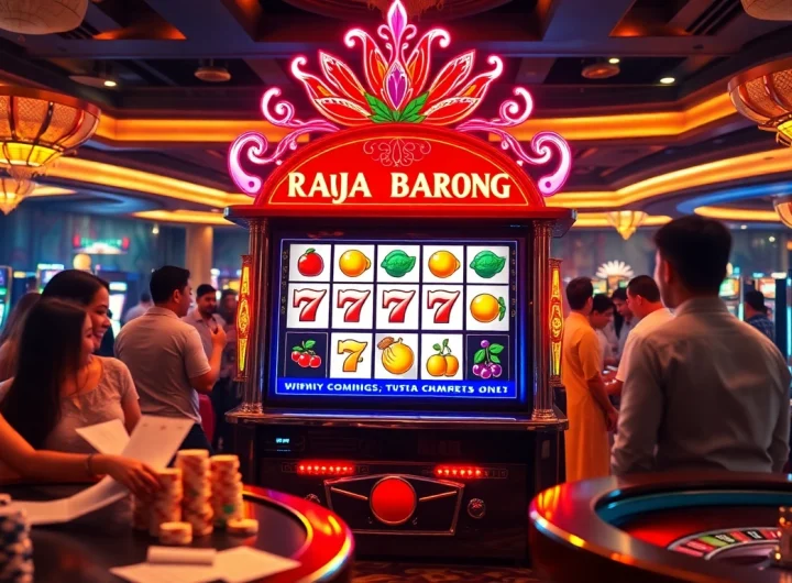 Engage with the Raja Barong slot machine, experiencing vibrant gameplay with thrilling symbols and colorful decor.