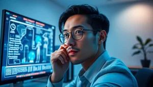 Exploring advanced porn ai technology in a modern workspace setting.