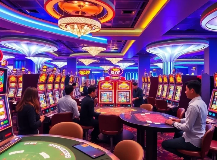 Experience the excitement of GG88 SLOT with vibrant machines and lively gaming environment.
