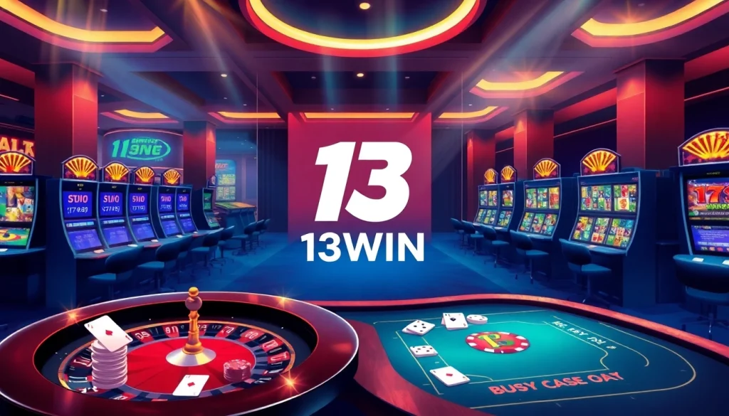 Players enjoying a lively online casino experience at 13win with vibrant tables and exciting games.