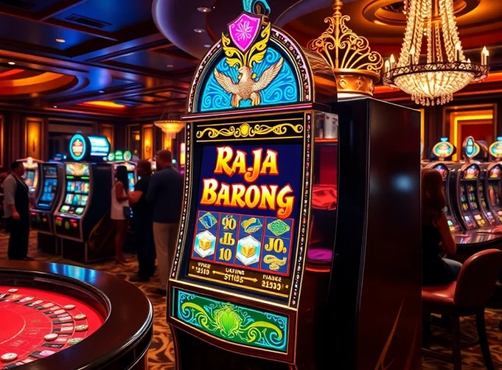 Experience the thrill of Raja Barong Slot with vibrant slot machines and exciting casino ambiance.