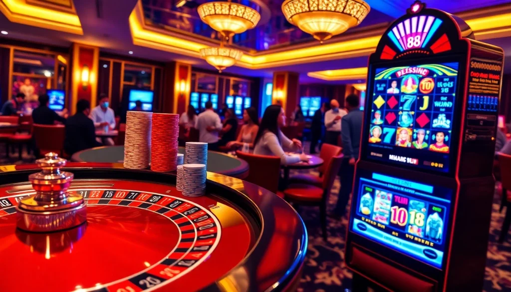 Players winning big at an MM88 online casino showcasing luxury gaming experiences.