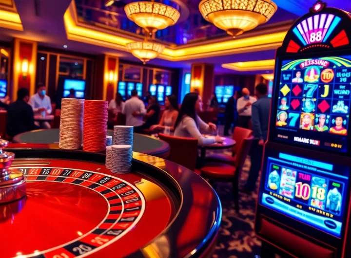 Players winning big at an MM88 online casino showcasing luxury gaming experiences.