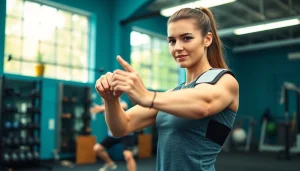 The best double shoulder support brace showcased in an athletic setting during a workout.