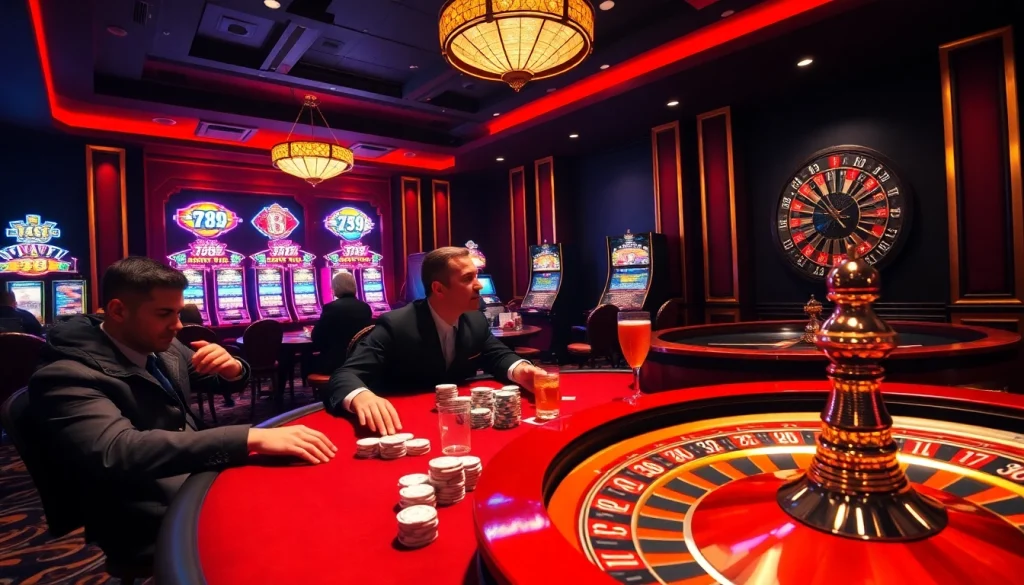 Experience an exhilarating night at the 789 club casino with vibrant slot machines and dynamic gaming.