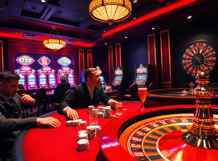 Experience an exhilarating night at the 789 club casino with vibrant slot machines and dynamic gaming.