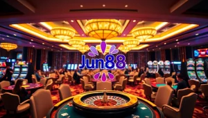 Experience the thrill of gambling at Jun88, featuring diverse games and a luxurious casino ambiance.