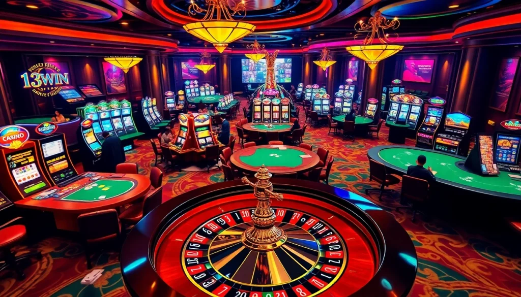 Experience thrilling games at 13Win with vibrant casino visuals and enticing betting action.