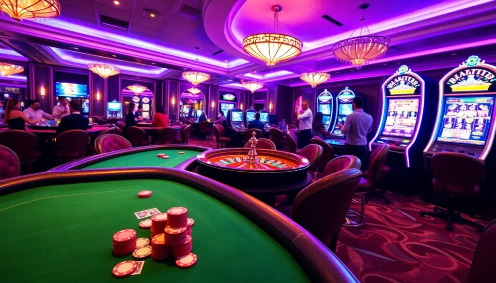 Experience the excitement of F168 casino gaming with vibrant tables and thrilling slot machines.