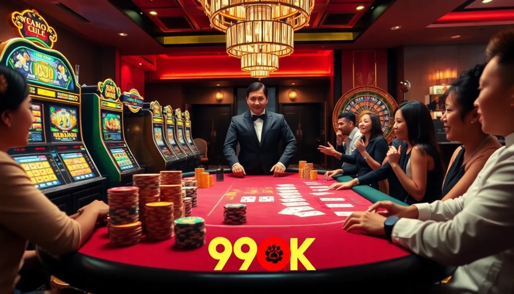 Experience high-stakes gaming at 99OK's luxurious casino tables.
