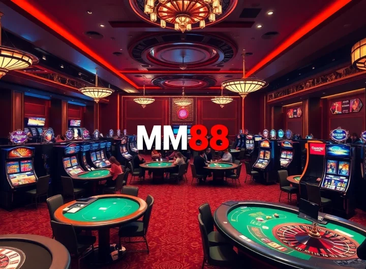 Experience the thrill of gaming at MM88's luxurious casino floor.