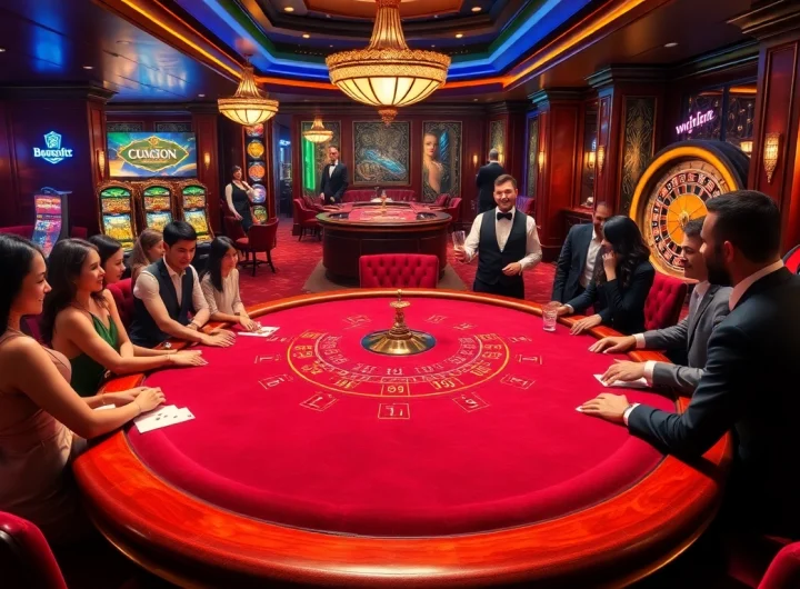 Engage with the thrill of betting at https://hb88.jp.net/ in a vibrant, luxurious casino atmosphere featuring elegant players and games.
