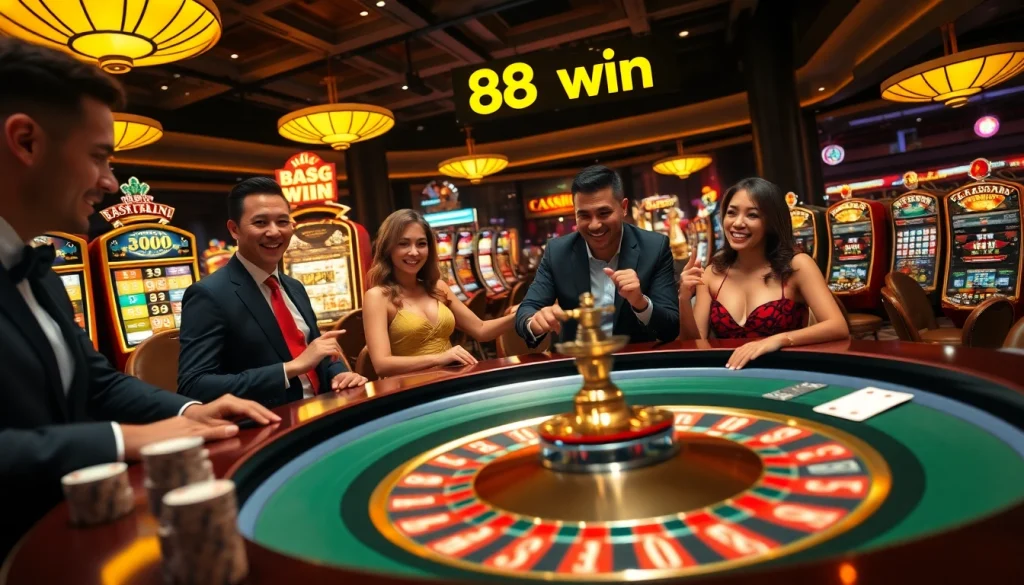 Experience thrilling gaming action with '98 win' featured at a luxurious casino table.