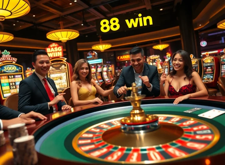 Experience thrilling gaming action with '98 win' featured at a luxurious casino table.