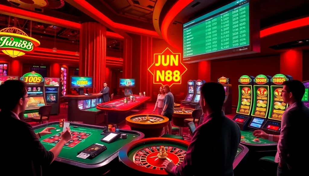 Experience the excitement of Jun88 with vibrant online slot machines and dynamic gaming action.