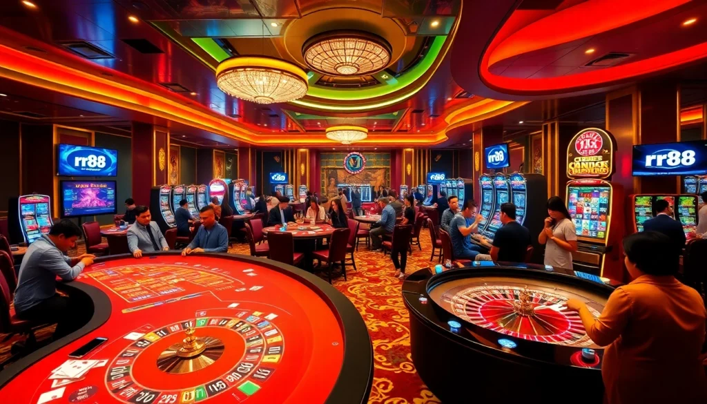 Experience thrilling gambling action at rr88 with vibrant casino games and tables.