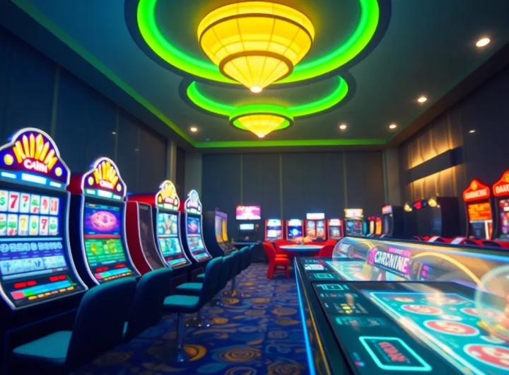 Engaging online gaming environment at http://hm88.blue/ featuring vibrant slot machines and sports betting.
