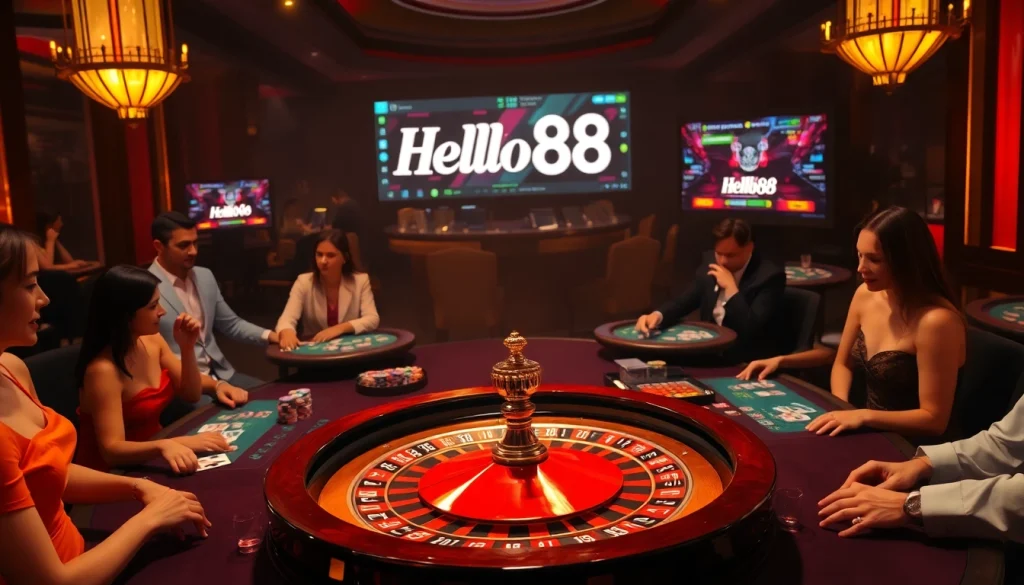 Experience thrilling gameplay with Hello88 at lively casino tables and exciting betting action.