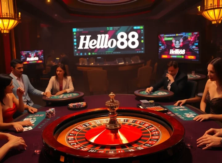 Experience thrilling gameplay with Hello88 at lively casino tables and exciting betting action.