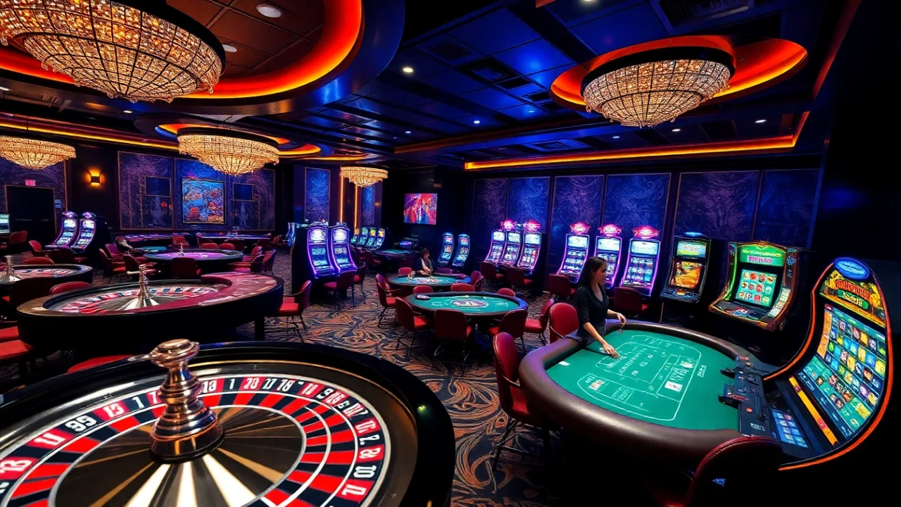 Experience thrilling action at https://lc88.it.com/ with vibrant casino gaming visuals of roulette and poker.