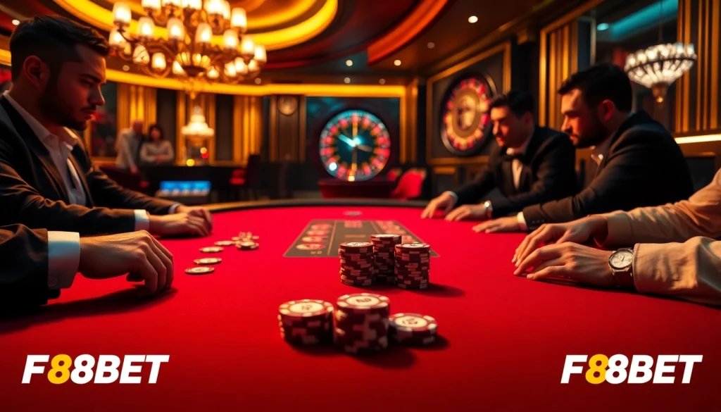 Exciting poker action at https://f8bet11.net/ with players showcasing skills and strategy.