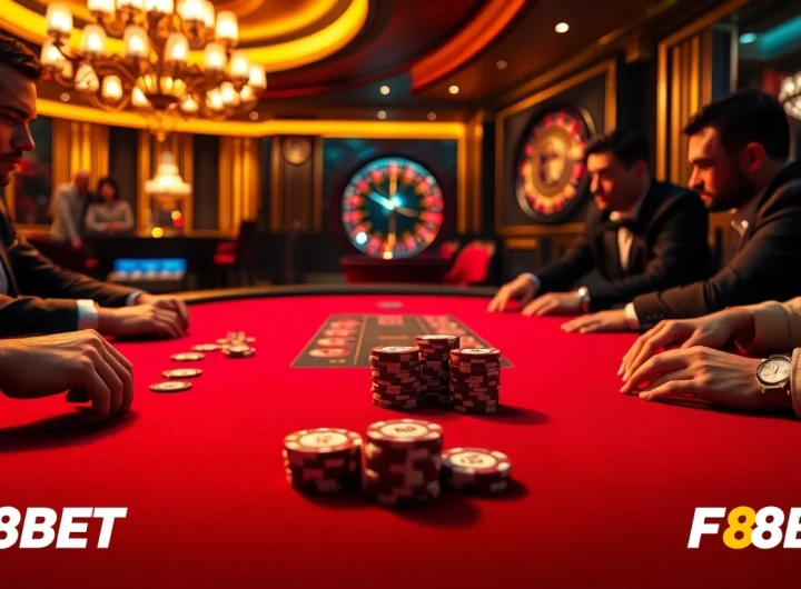 Exciting poker action at https://f8bet11.net/ with players showcasing skills and strategy.