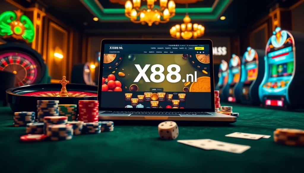 Experience the excitement of betting and gaming at https://xx88.nl/ with poker chips and online casino visuals.