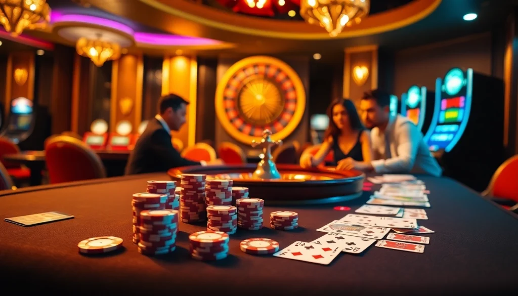 Experience the thrill of the s8 casino scene with poker chips and a vibrant roulette wheel.