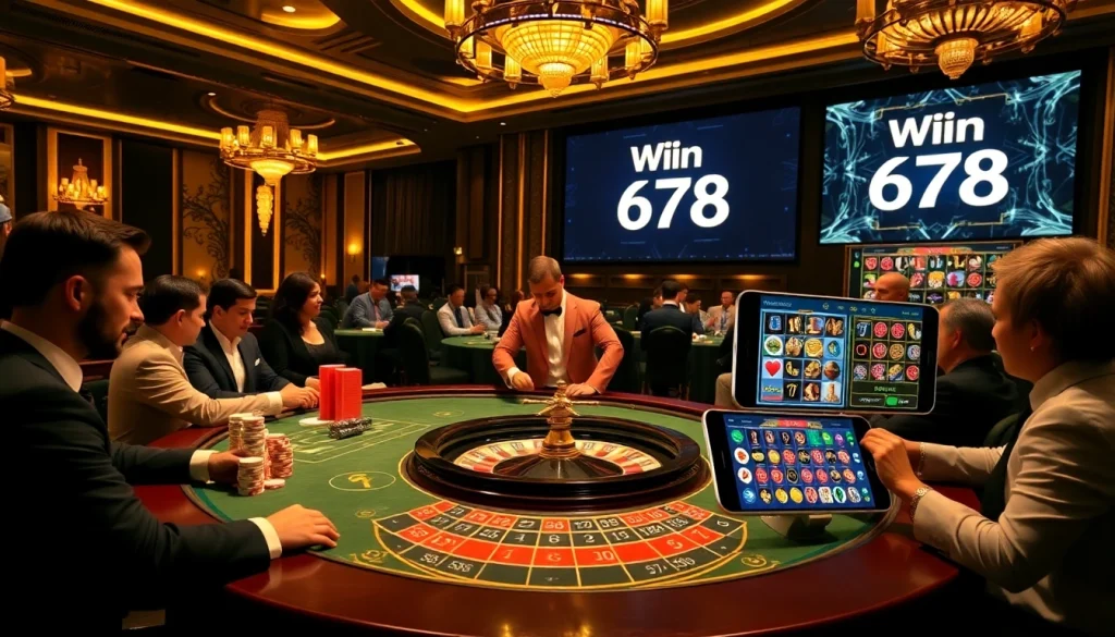 Experience the thrill of casino gaming with win 678 at a luxurious roulette table.