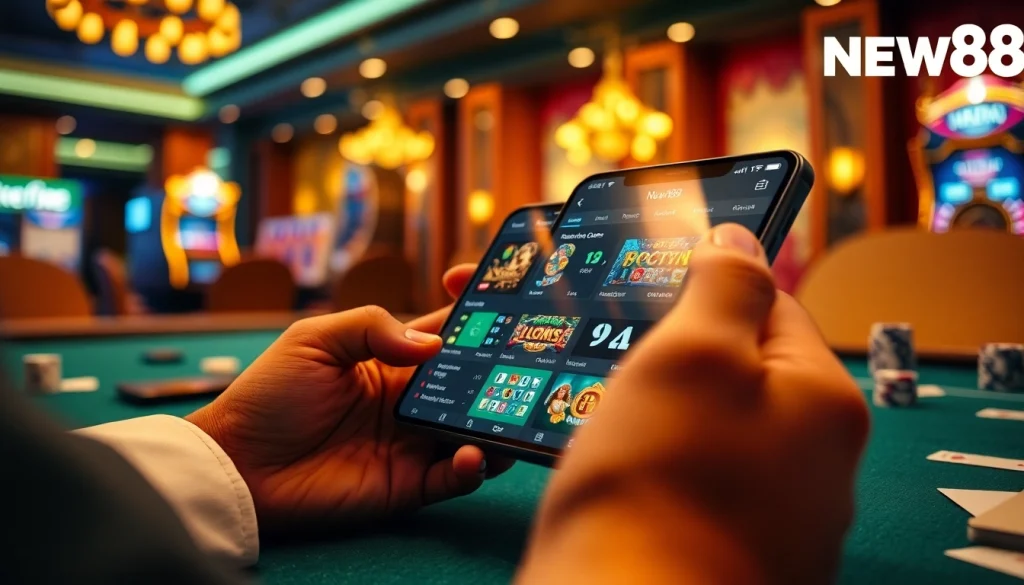 Engage with New88 online betting platform showcasing vibrant games and user-friendly interface.