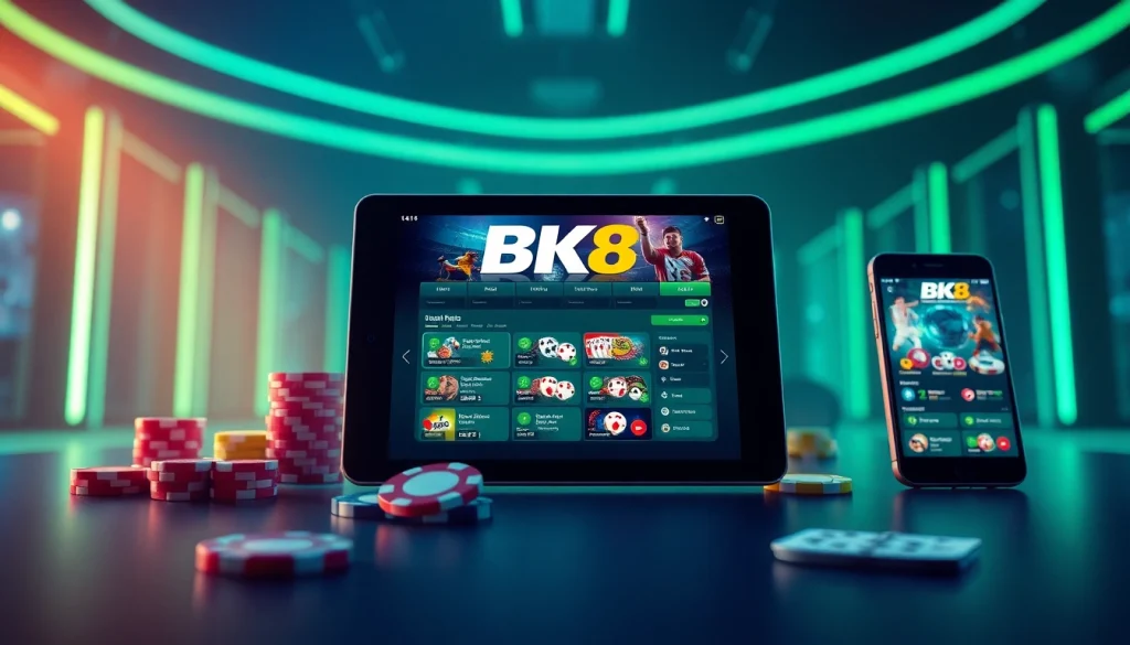 Dynamic online gaming experience at bk860s.com with modern devices and vibrant graphics.