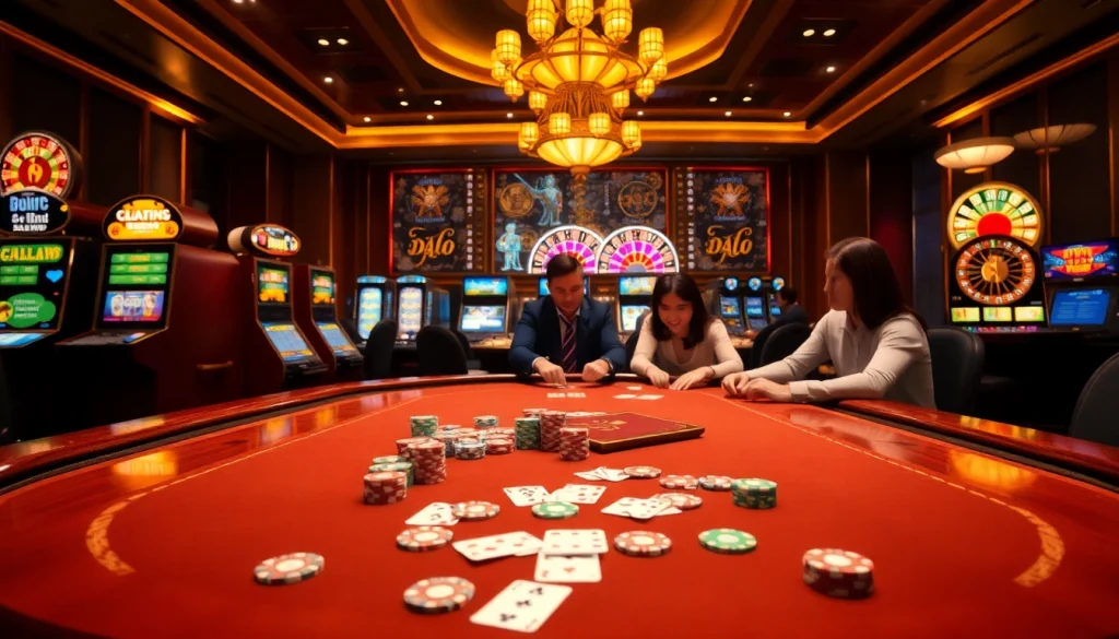 Gambling excitement at 8day.cn.com with poker chips and roulette wheels.