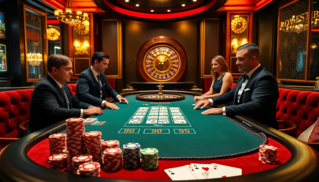 Experience the thrill of blackjack at https://onbet11.net/ with a live dealer surrounded by vibrant casino excitement.