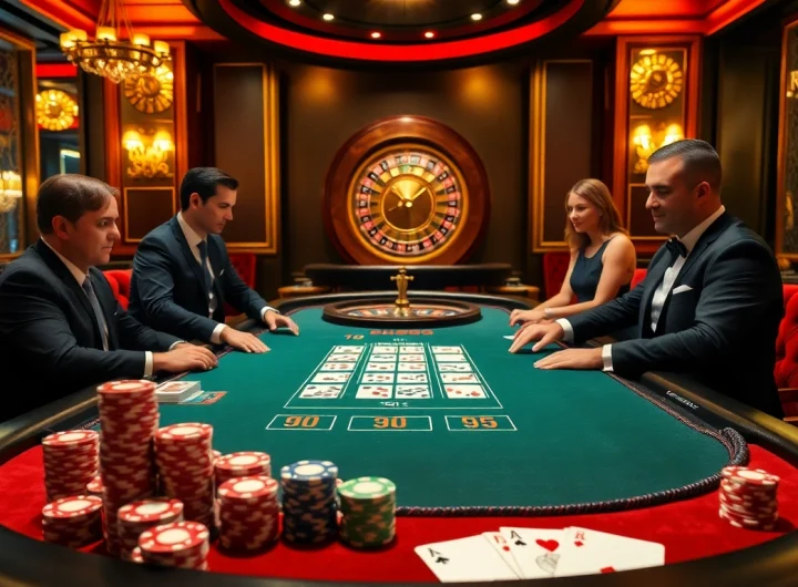 Experience the thrill of blackjack at https://onbet11.net/ with a live dealer surrounded by vibrant casino excitement.