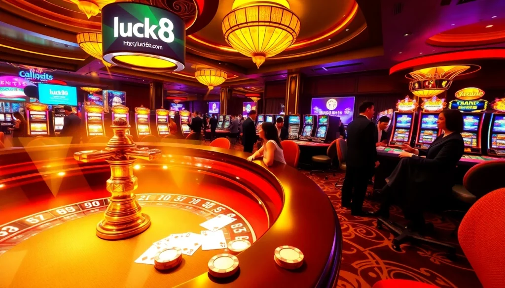Trải nghiệm trò chơi đầy hồi hộp tại https://luck8.com với bàn roulette thanh lịch và máy slot sinh động.