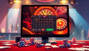 Experience the thrill of online gaming as you log in to đăng nhập 789F, surrounded by dynamic casino visuals.